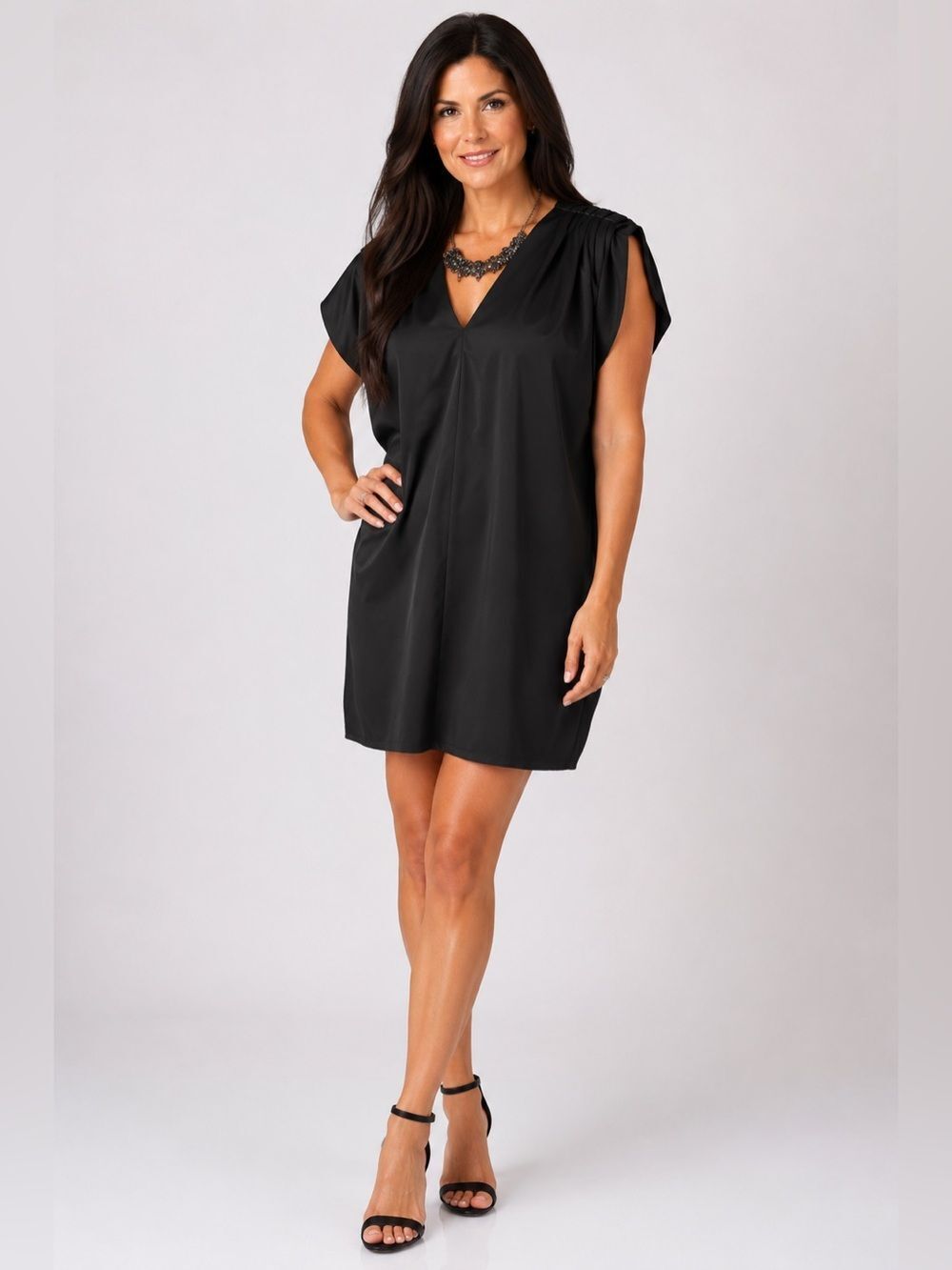 Go International Little Black Shift Dress. Size Medium